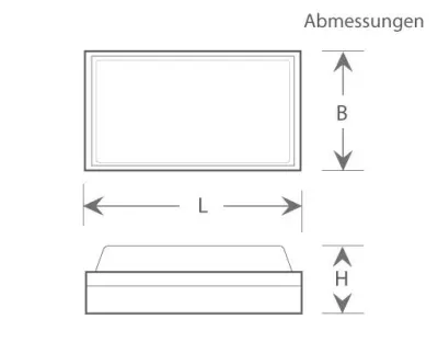9W LED Wand/Deckenleuchte weiss rechteckig Tageslicht weiß / 6000-6500K 405lm 230VAC IP54 120Grad -Ausstellungsstück mit kleinen Schönheitsfehler — Bild 8
