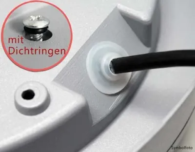 30W LED Wand/Deckenleuchte weiß rund Tageslicht Weiß / 6000-6500K 1350lm 230VAC IP65 120Grad — Bild 6
