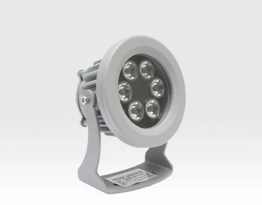 6W LED Strahler rund Neutral Weiß / 4000-4500K 480lm 230VAC IP65 60Grad -Ausstellungsstück mit kleinen Schönheitsfehler